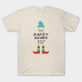 The Daddy Shark Elf Matching Family Group Christmas Party T-Shirt